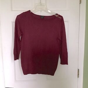 Ann Taylor cranberry Knit Top